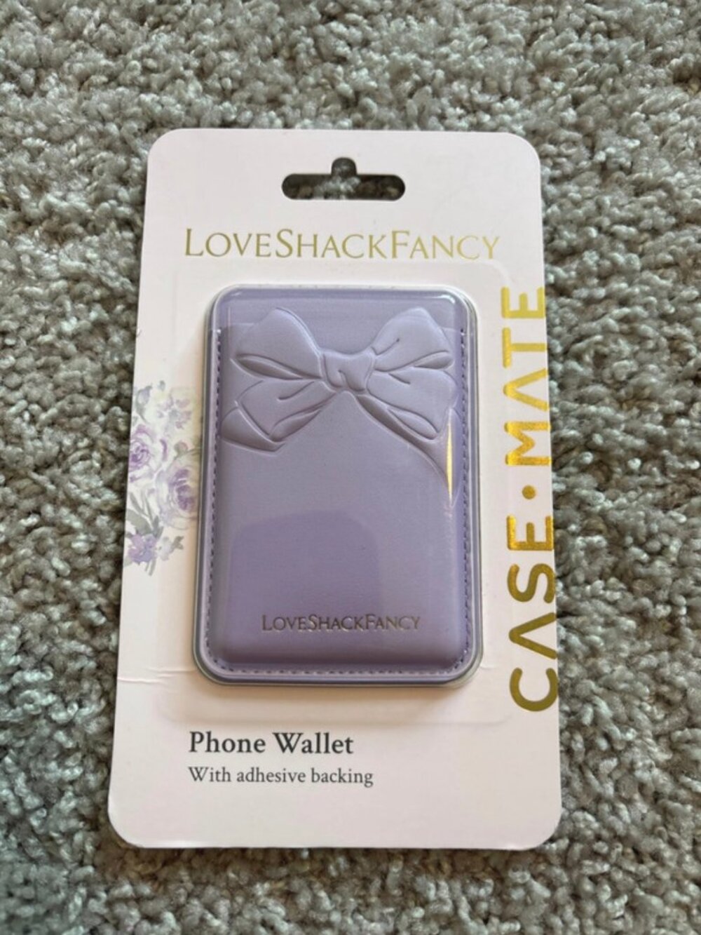 LoveShackFancy x Case-Mate Lavender Bow Phone Wallet NIP